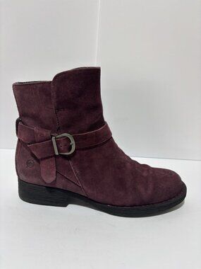 Born Women’s Syd Burgundy Suede Boots, Size 10 M